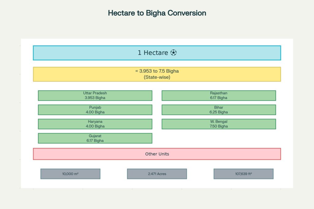 Hectare to Bigha
